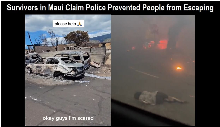 Maui Fire Survivors Claim the Police Prevented People from Escaping – Dramatic Video Footage