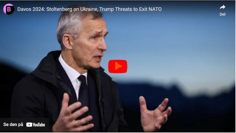 Davos 2024: Stoltenberg on Ukraine, Trump Threats to Exit NATO.