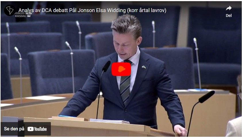 Analys av DCA debatt Pål Jonson Elsa Widding (korr årtal lavrov)...gjelder Norge OG!